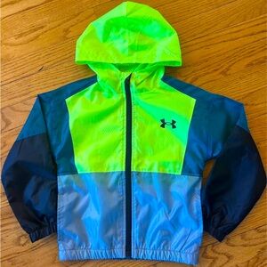 Under Armour Bright Green and Blue Windbreaker